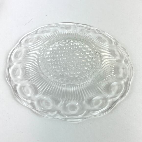 US Glass Company Manhattan Clear Bread & Butter Plates Set of 6 - Picture 4 of 5
